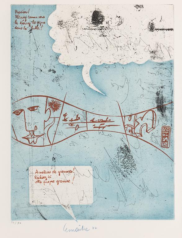 Folder with graphic prints by various artists "Les Hypergraphies".