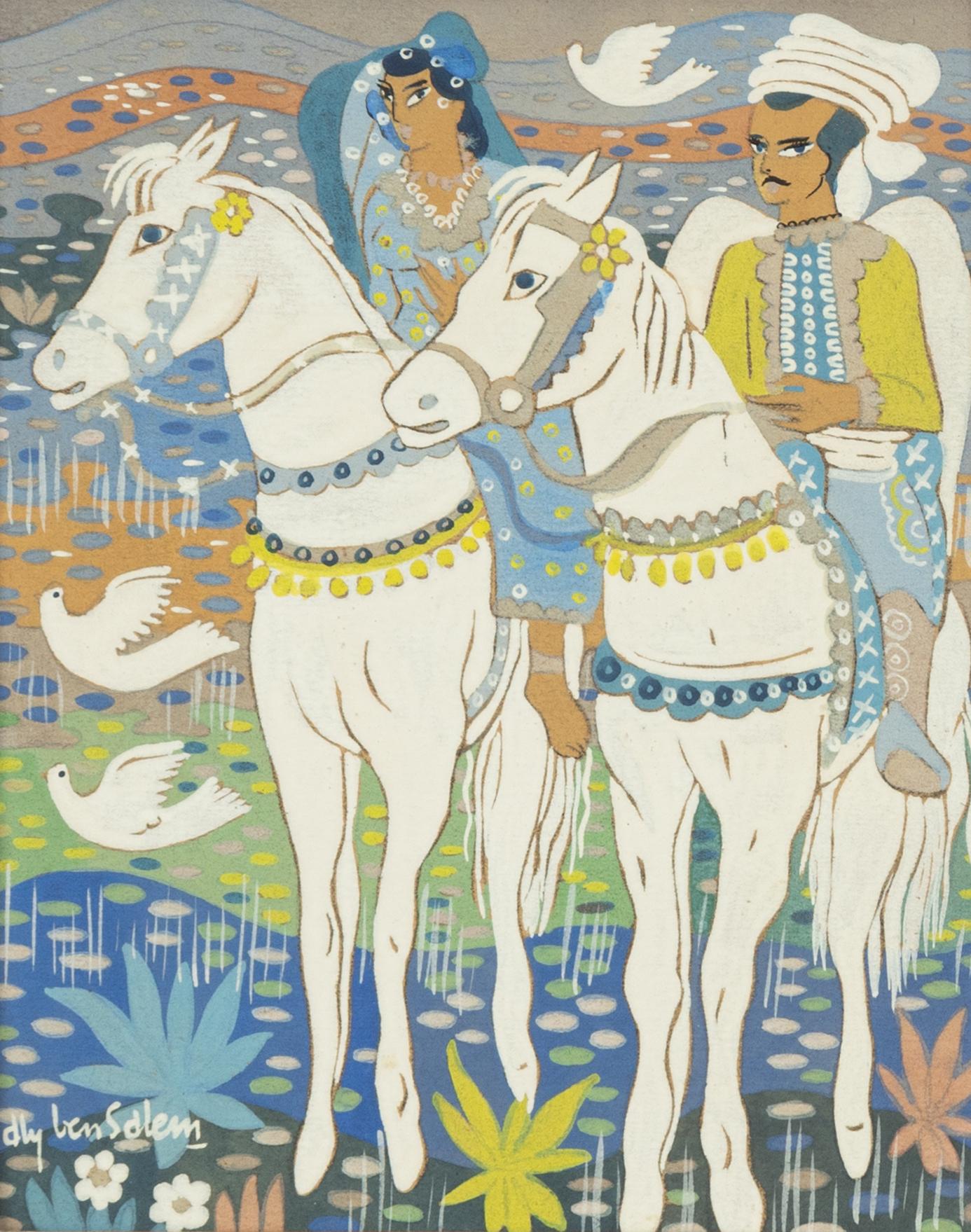 Aly Ben Salem, gouache, signed.