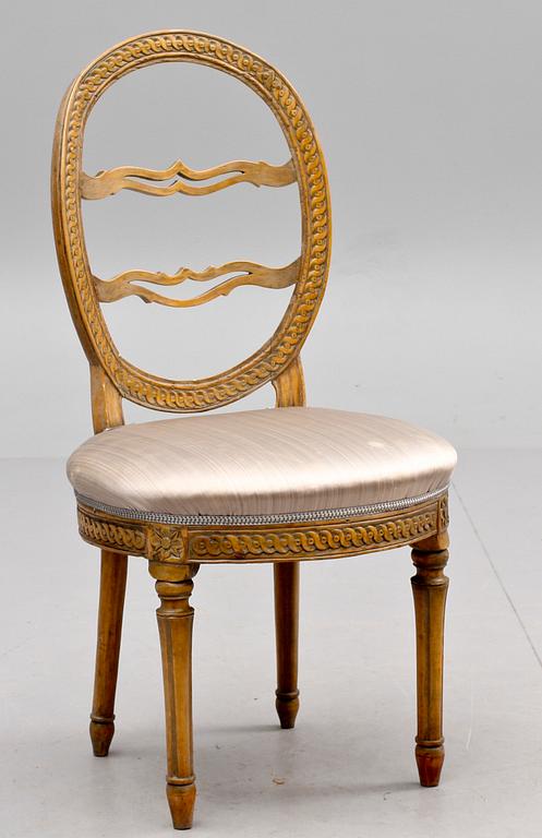STOL, s k skrattstol, gustaviansk, 1700-talets slut.