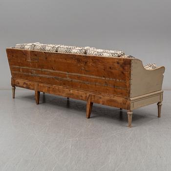 A Swedish Gustavian sofa, late 18th century.