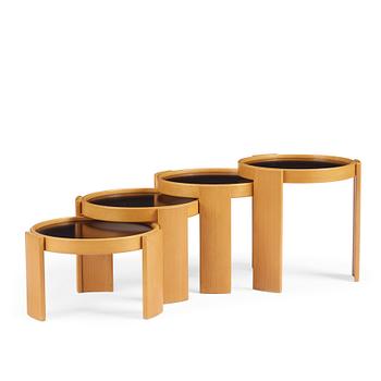 Gianfranco Frattini, a set of nesting tables model "780", Cassina, Italy post 1966.