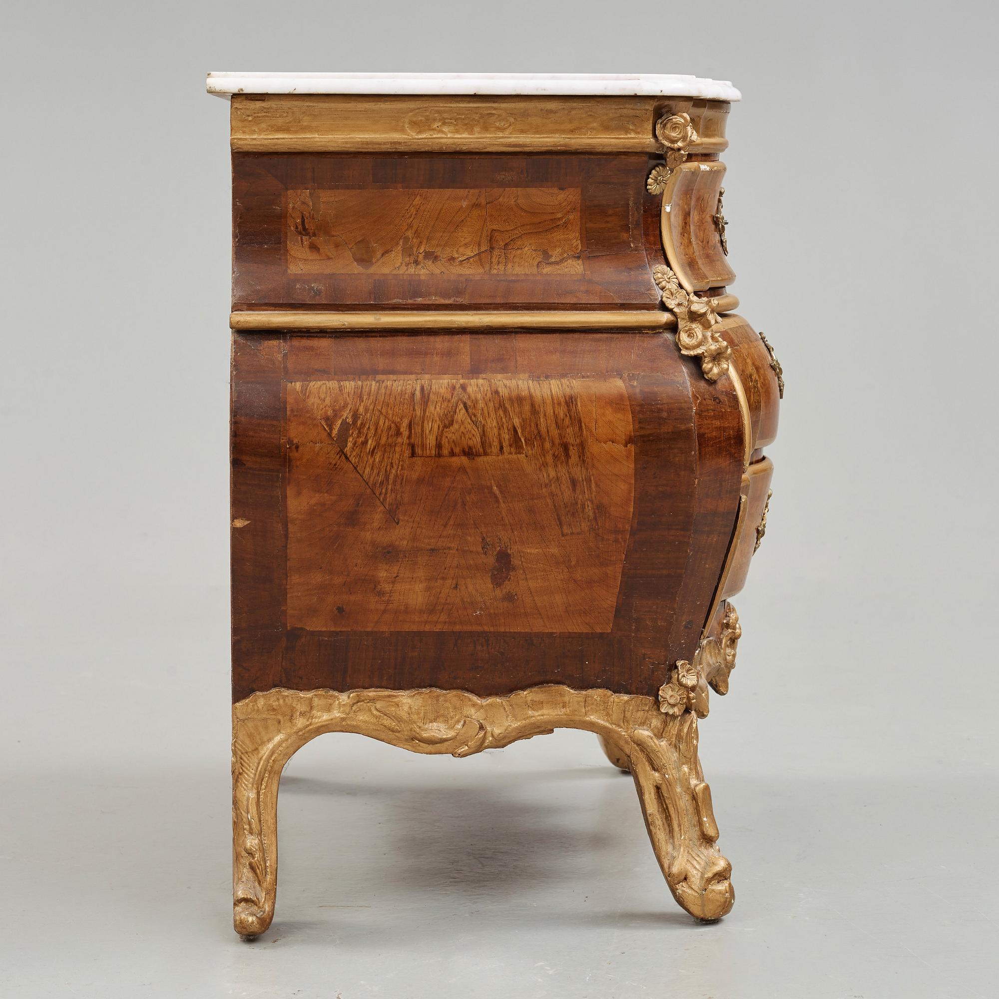BYRÅ,  av Mathias Ortmann (ca.1692–1757), Danmark, 1700-talets mitt. Rokoko.