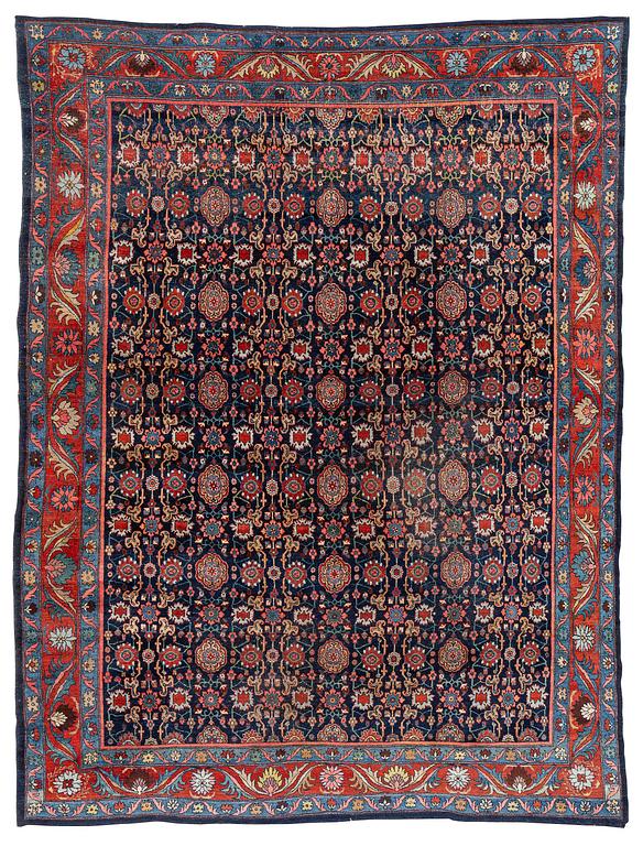 A semi-antique Bidjar carpet, Western Persia, c. 374 x 286 cm.