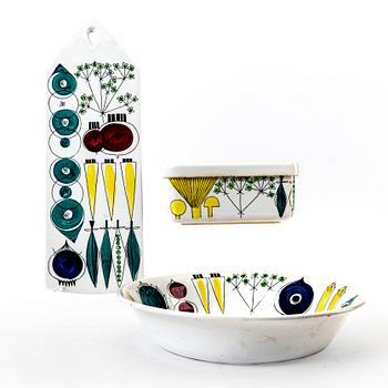 Marianne Westman, a 3 pcs porcelain "Picknick" service Rörstrand later part of the 20th century.