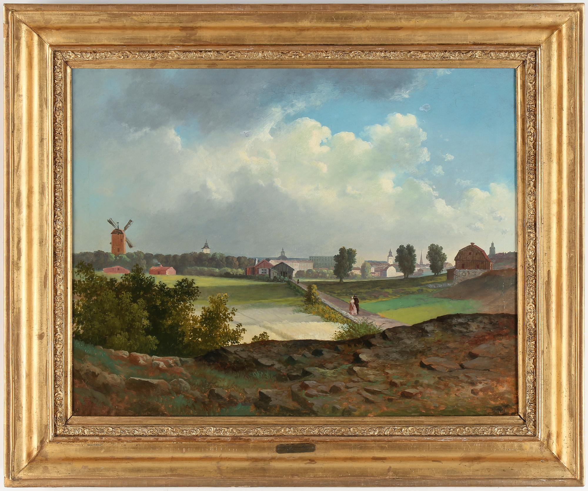 GUSTAF WILHELM PALM, olja på duk, Sverige, troligen 1850-1860s.