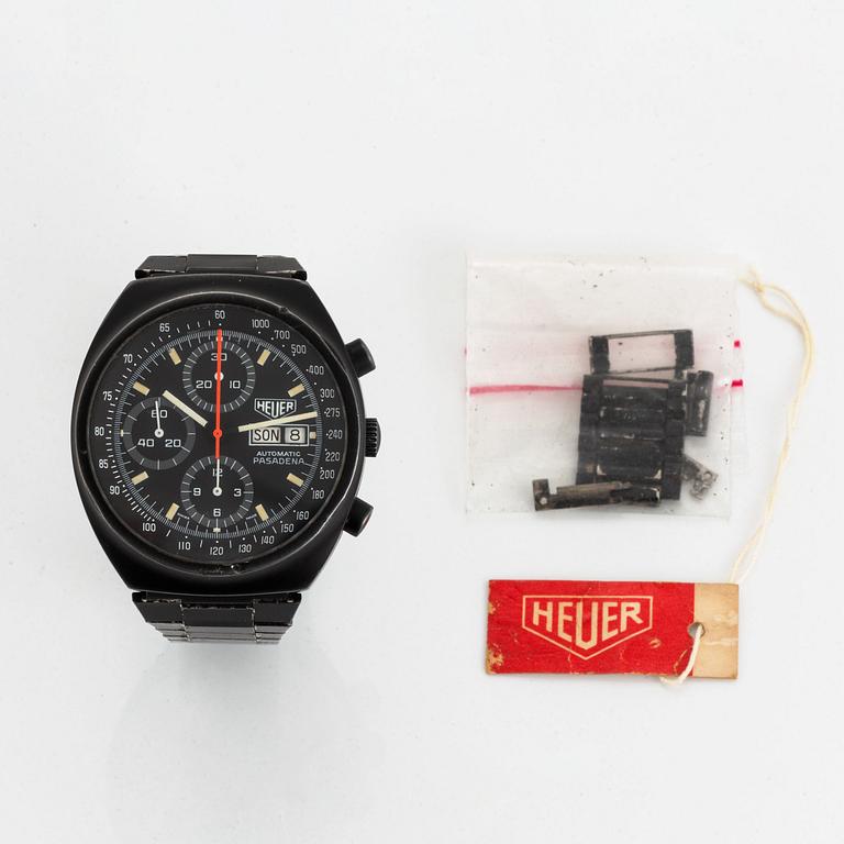 Heuer, Pasadena, chronograph, wristwatch, 41 x 45 mm.