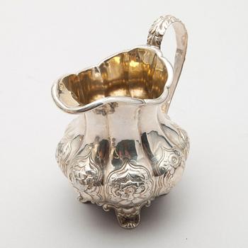 KAFFE- / TESERVIS, 4 delar, silver, London 1836, England.  Tot. vikt ca 2224 g.