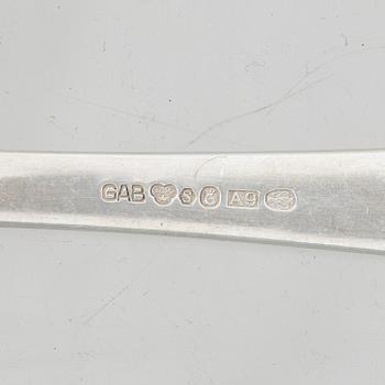 Jacob Ängman, bestickservis, silver, 118 delar, "Rosenholm", GAB, 1947-1952.