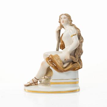 Meissen, Figurin, porslin, "Omphale", Ludwig Schwanthaler, Meissen, Tyskland, omkring 1900.