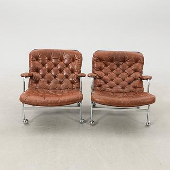 Bruno Mathsson, armchairs, a pair, "Karin" for Dux, late 20th century.