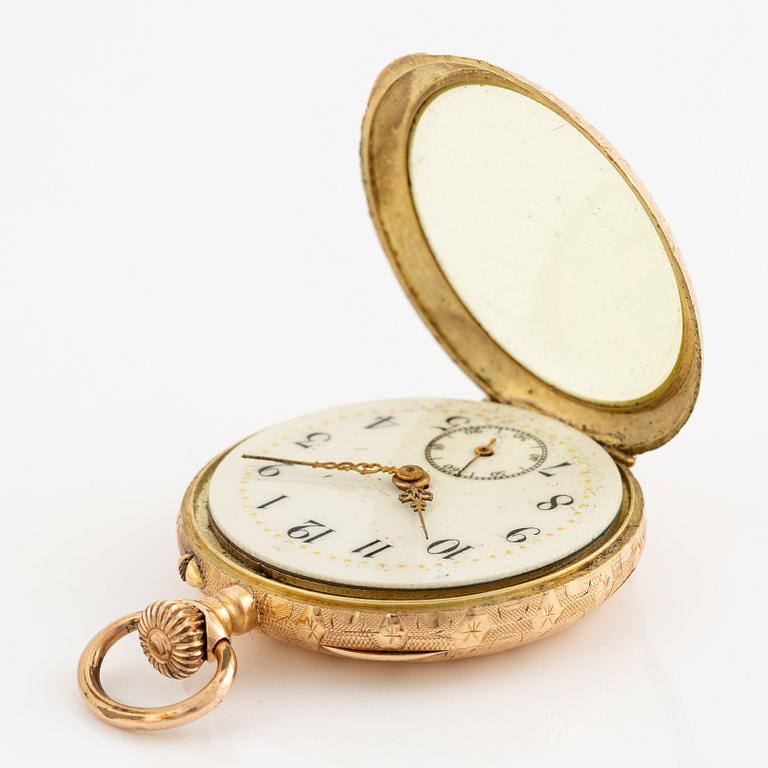 Fickur, 14K guld, 30,5 mm.