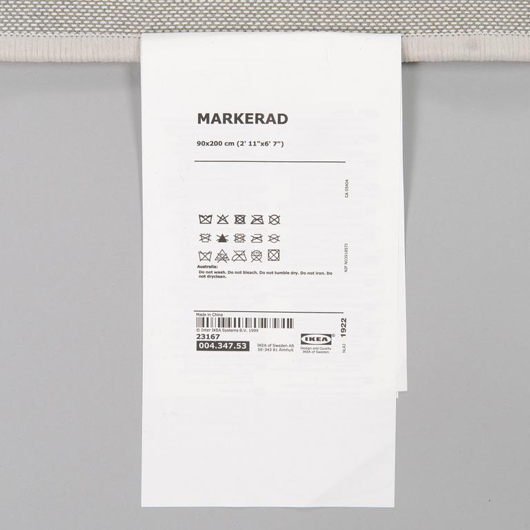 Virgil Abloh, a 'Markerad' carpet for IKEA. C.200x90 cm.