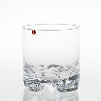 ISHINK samt DRICKSGLAS, 6 st, "Gaissa", Tapio Wirkkala, Iittala 1900-talets slut.