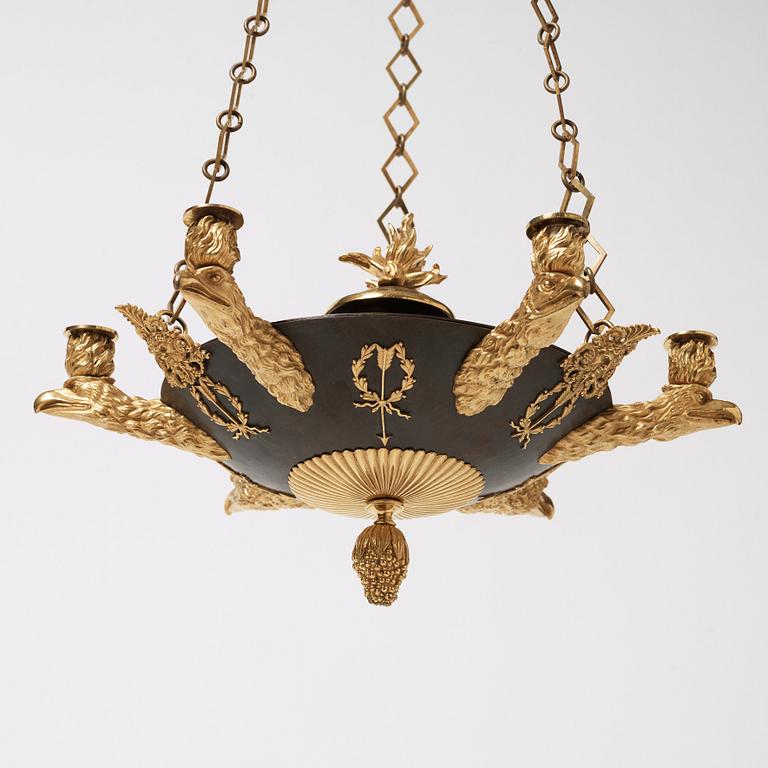 An Empire 19th century six-light hanging-lamp.