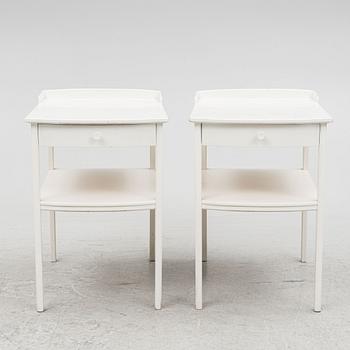 Carl Malmsten, a pair of 'Birgitta' bedside tables, Åfors Möbelfabrik, second half of the 20th Century.