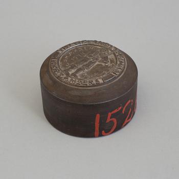 BROR HJORTH, an iron stamp for medals, 1944.