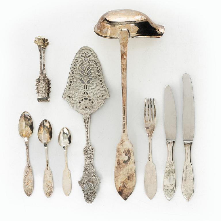 Cutlery set, 44 pieces, silver, “Tornedal”, including mark of CO Persson, Haparanda, 1953.