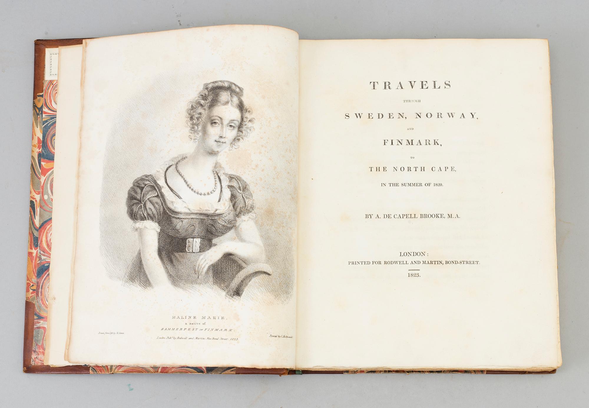 A book, Arthur de Capell Brooke: Travels through Sweden, Norway, and Finmark, London 1823.