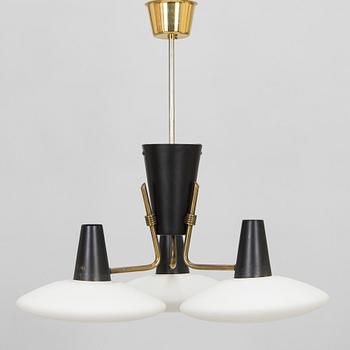 A mid 20th century ceiling light, model 'ER113/3', Itsu, Finland.