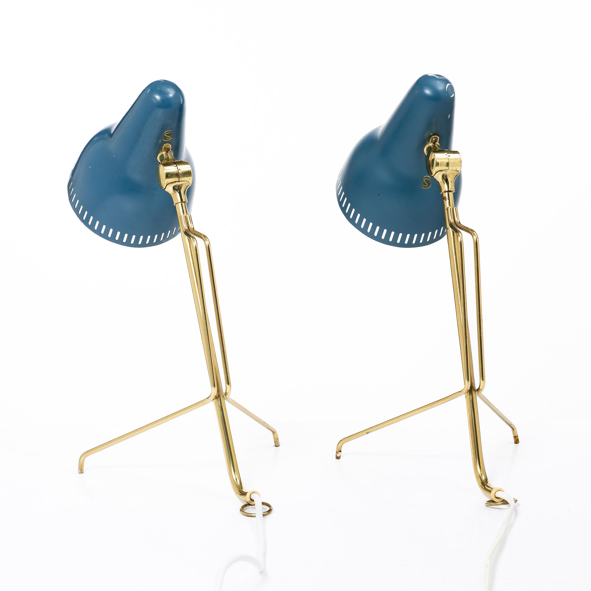 Boris Lacriox, table lamps, a pair, Falkenbergs Belysning, mid-20th century.