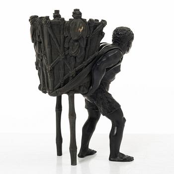 A bronze figure, late 19th Century.