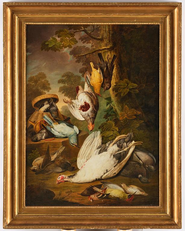 Jacob Xaver Vermoelen, Still Life with Pet Birds.