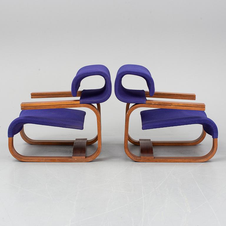 JAN BOCAN, armchairs, a pair, second half of the 20th century.