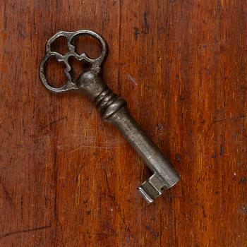 A two part mahogany cabinet, around 1900.