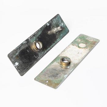 Arne Jacobsen, a door handle 'AJ-Grebet' for SAS Royal Hotel, Copenhagen 1956, executed by Carl F Petersen.