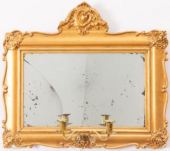 A pair of mirror wall sconces, second half of the 19th century.