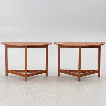 Moon tables, a pair, 19th century.