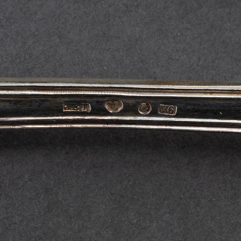 JE TORSK. Bestickuppsättning, 52 delar, silver "Snäckan". Stockholm, bl a 1899.