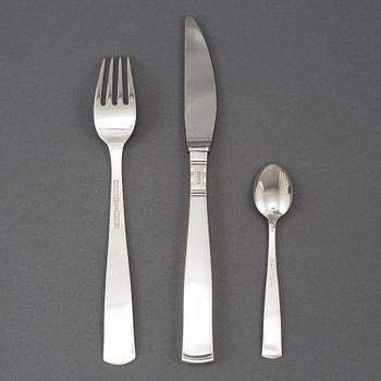 JACOB ÄNGMAN, 36 psc silver cutlery 'Rosenholm', GAB, some Eskilstuna 1978.