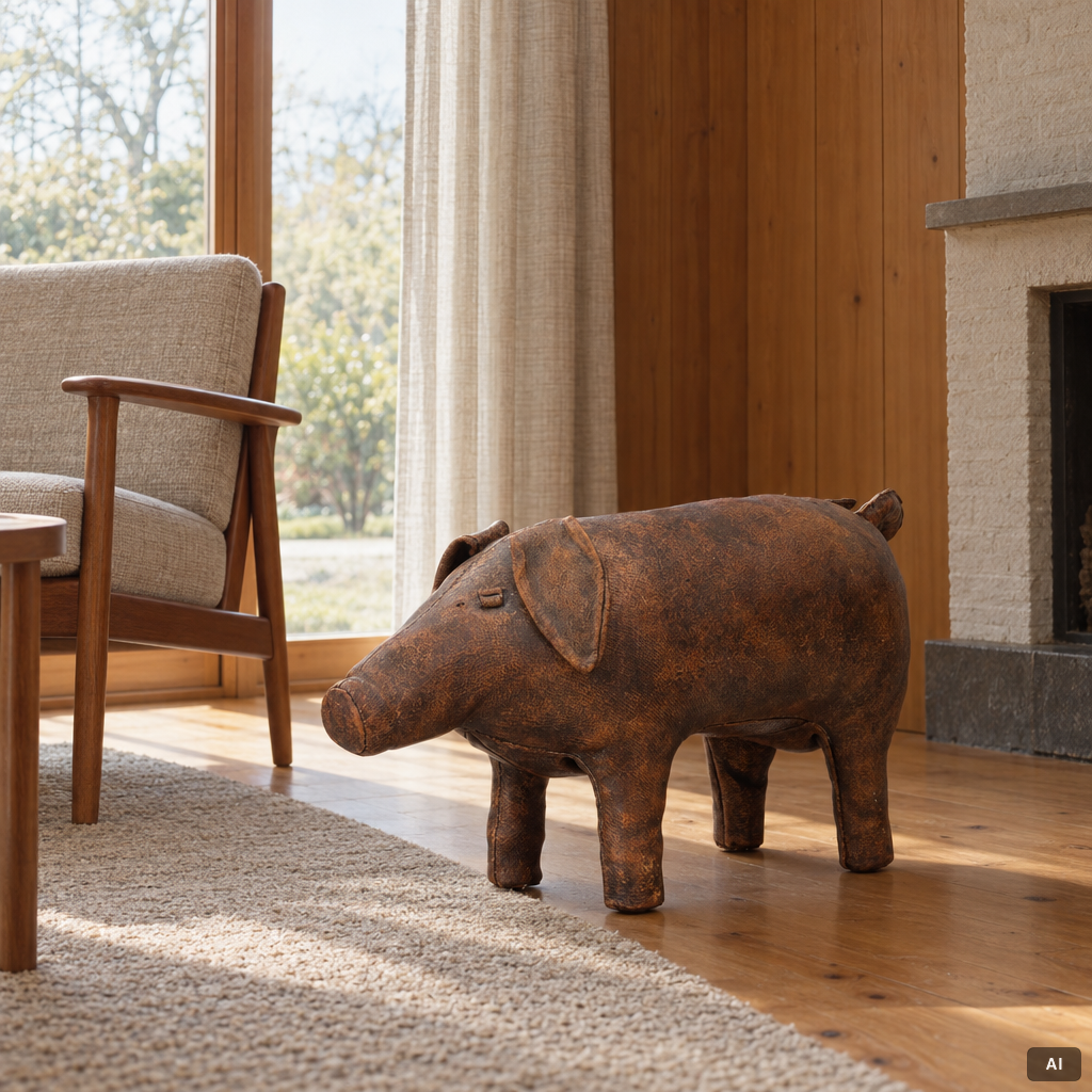 Dimitri Omersa & Co, a footstool, 1960s.
