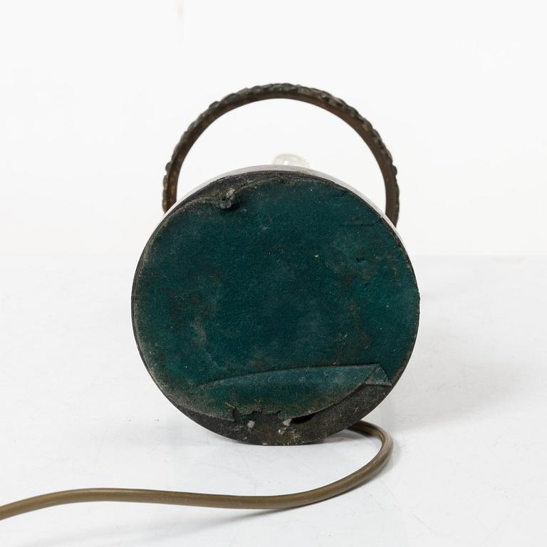 A bronze table lamp, 1920's.
