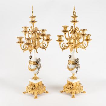 A pair of Louis XVI-style candelabra, 21st Century.