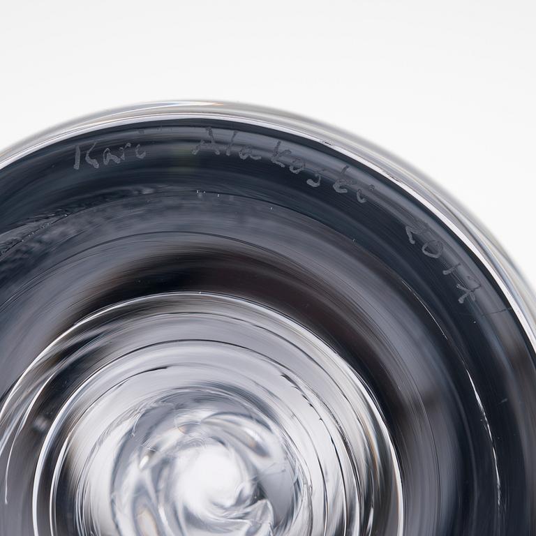 KARI ALAKOSKI, a 'Twist' glass sculpture, signed Kari Alakoski 2017. Glass Studio Mafka & Alakoski.