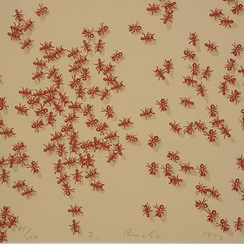 Ed Ruscha, "Red ants", from: "Insects".