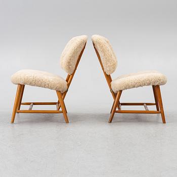 Alf Svensson, a pair of TeVe armchairs,  Studio Ljung's industries, Malmö, 1950s.