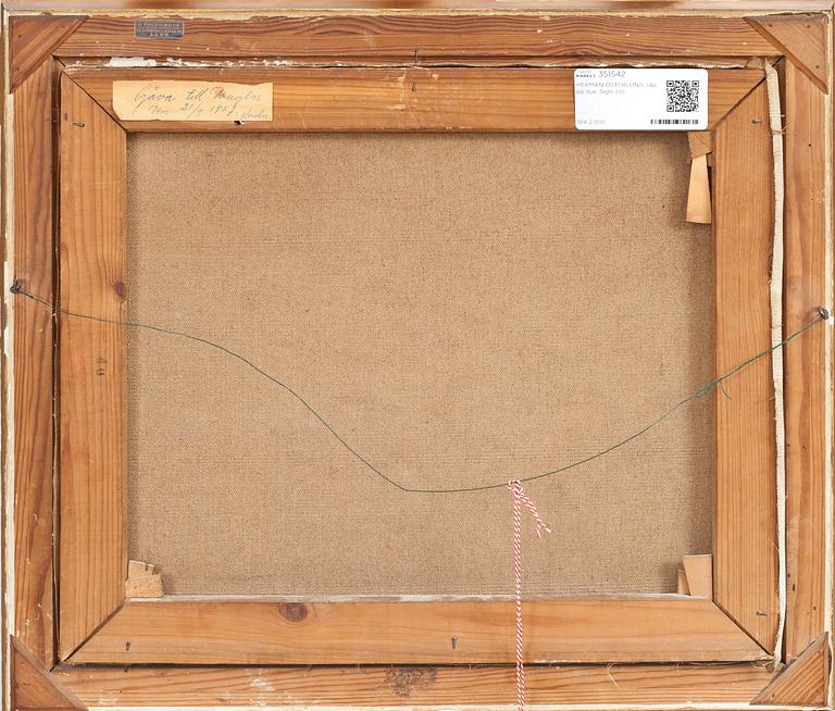 HERMAN ÖSTERLUND, olja på duk. Sign.