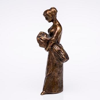 MATTI HAUPT, skulptur, polerad brons, signerad.