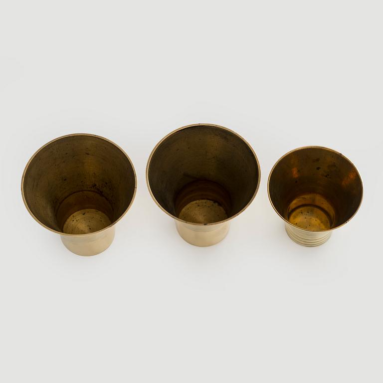 Paavo Tynell, a set of five 1930/1940s beakers made by Taito.
