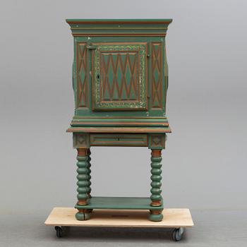 A second half of the 19th century wall cabinet with stand.