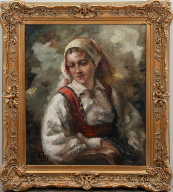 ALEXANDER TOLSTOY, olja på duk, sign.