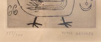 VICTOR BRAUNER, etching signed and numbered 115/300.