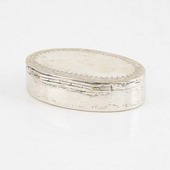 Carl Fredrik Seeman, a silver and parcel-gilt snuff box, Arboga 1797.