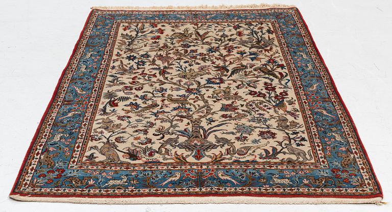 Carpet, Ghom, approx. 215 x 140 cm.