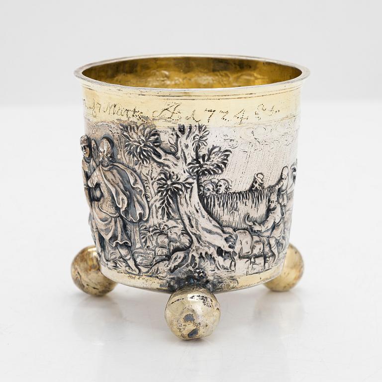 A silver beaker, possibly by Arvid Falck, Stockholm (active 1667-1691).