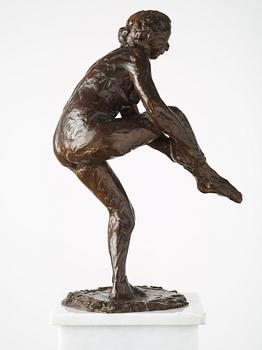 Edgar Degas, Danseuse mettant son bas (première étude).