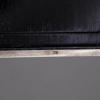 CIGARETTSKRIN, 2 st, silver, bla Japan, 1900-tal.